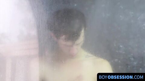 Lively and horny twink Jessie getting hot in the shower