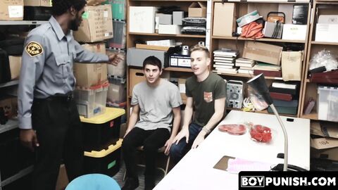 BBC trio with bareback and cumshot Jock and Twink Thief