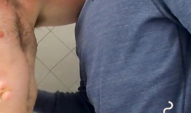 Giving my stepbro a blowjob while blowing my cigarette