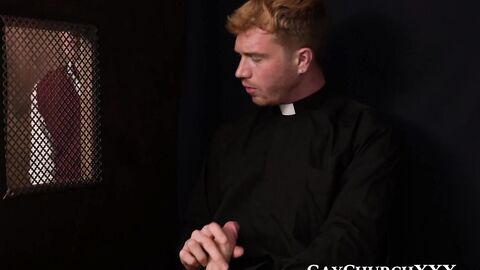 Catholic twink nailed hard bareback by priest in confession