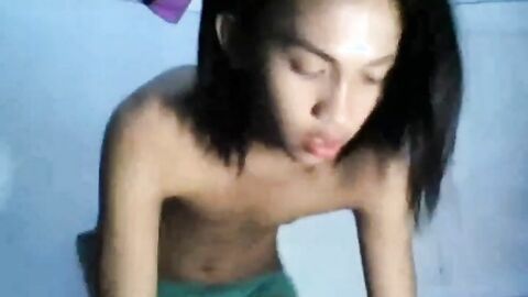 Amazing filipino ladyboy flashing on cam