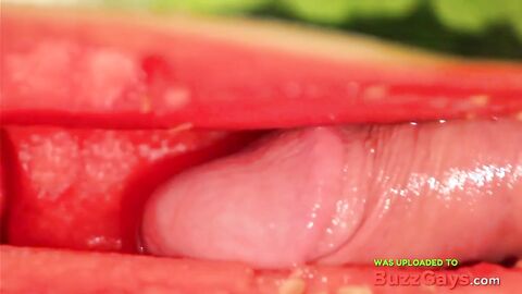 water melon cum - fucking a melon and cumming