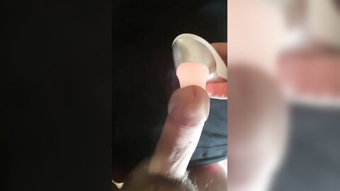 Womanizer male moaning intense orgasm