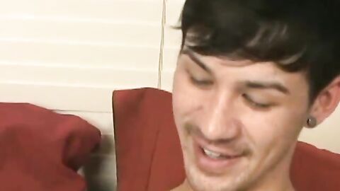 Super horny yoga instructor works on his dick for the camera