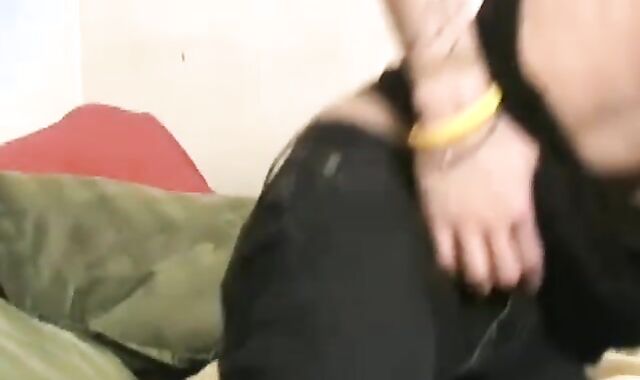 Super horny yoga instructor works on his dick for the camera