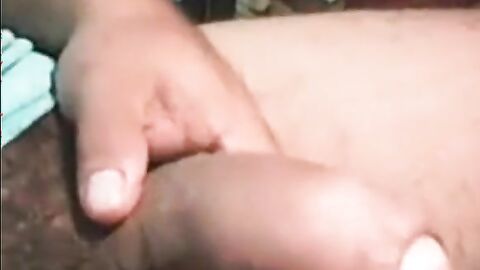 LATINO WITH THICK FAT UNCUT COCK CUMS THICK LOAD