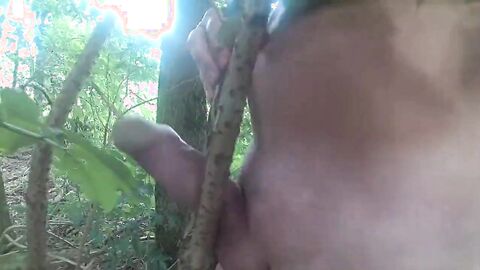 wanking in the cornfield and cumming in the woods