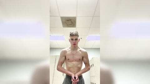 Swimmer Paul jerking off in the shower at the gym (#9, #10, #11)