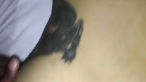 Creamy ass fucked by black cock