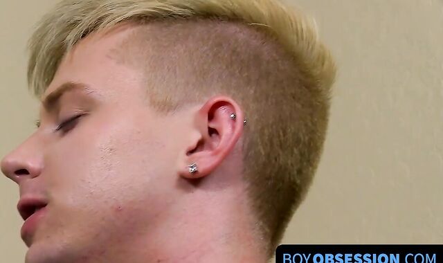 Kyler twists around to get it prior to taking a ride on a dick