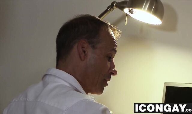 My cute gay assistant polishing my pole and licking my balls