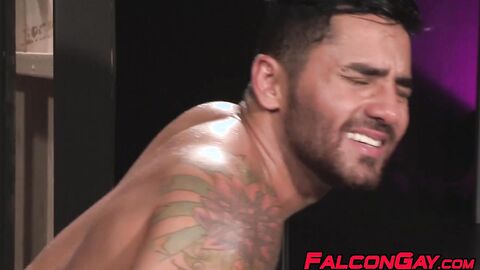 Tattooed homo rimmed and anal fucked hard and deep