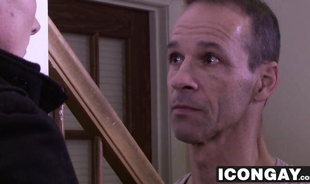 Big stiff pole daddy hammering hard at this hunks asshole