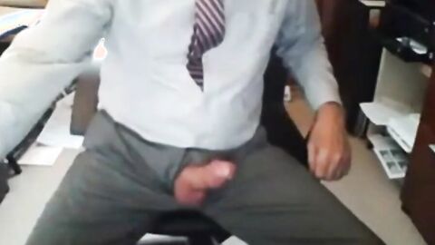 Grandpa in Suit Masturbating