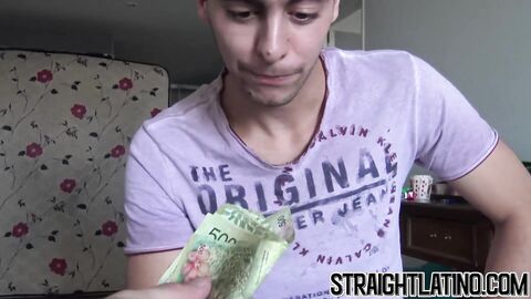 Gay for pay latino pounded bareback after POV blowjob