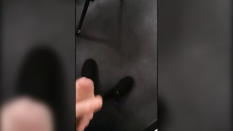 Cute Boy wank in school bathroom and cum in classroom