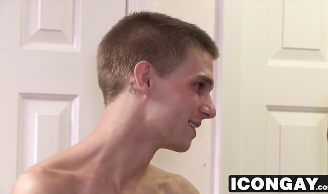 Two jocks and a daddy in a wild fucking threesome