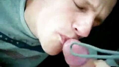 Webcam of Mate JP Eating My Cum