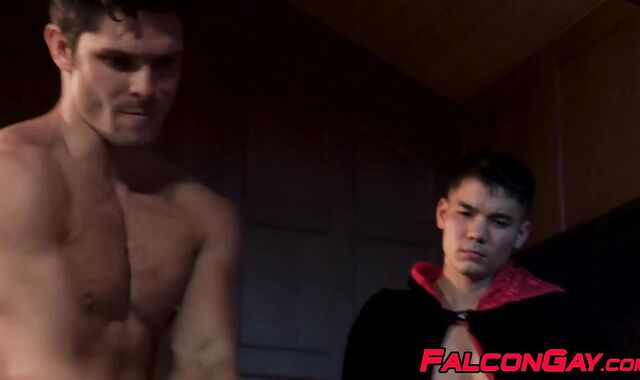 Handsome muscular studs have fun during raw group fucking