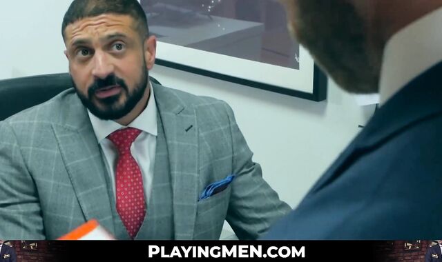 Diego Reyes and Marco Napoli two coworkers are arguing in the office
