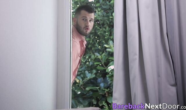 Passionate barebacking with two muscular and tattooed studs