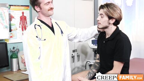 Ryan Kneeds feels hot and quite aroused seeing the doctor on duty Nate Stetson