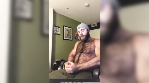 Hairy Lumberjack Shows Off his Cock ( No Cum )