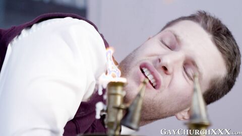 Sacred sexual punishment for horny teen sinner in church