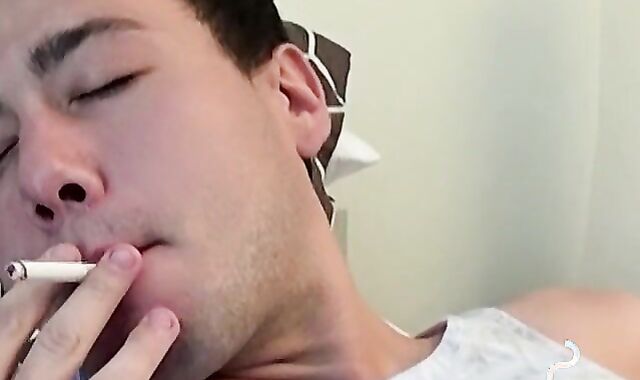 Smoke addict dude takes a mind blowing anal with huge dick