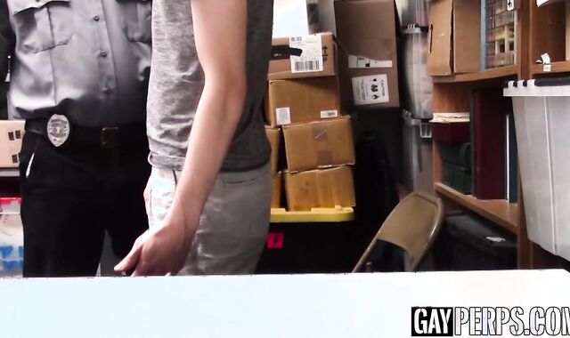 Twink suspect Eats So Much Cum From Horny Aggressive cop