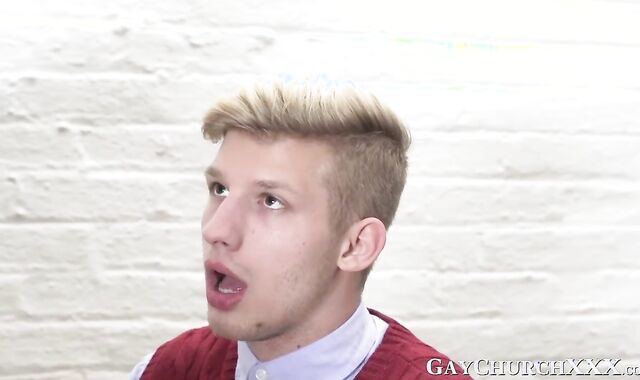 Slutty blonde seminarians obeys holy fathers orders