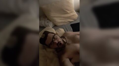 Serbian Boy plays with his black dildo!