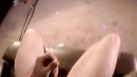 He really likes playing with his fat fuck stick when alone