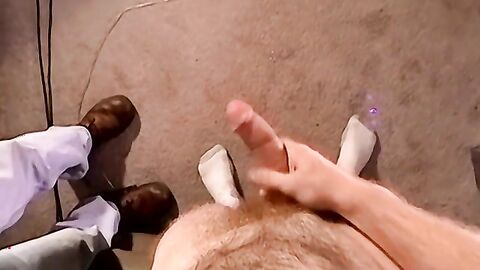 He really likes playing with his fat fuck stick when alone