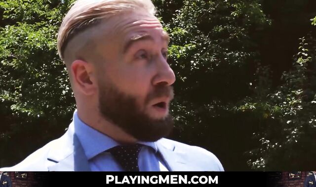 Man with a beard Businessman Kinky Rimming gives Bruno Max