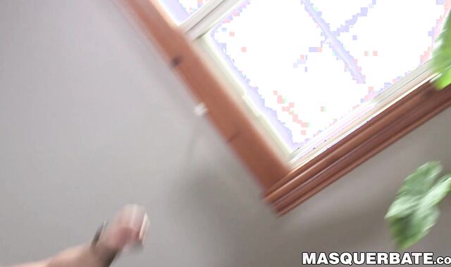 Bearded guy Zack Lemec shows off his muscles during jerk off
