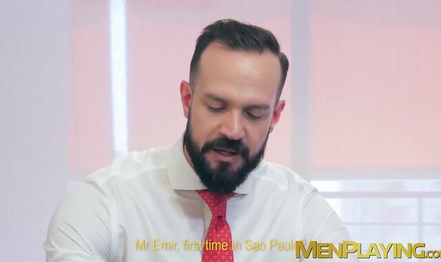 Office anal hammering with Andy Onassis and Emir Boscatto