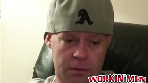 Amateur bald dude strokes his dick until it is really hard