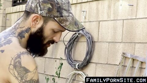 Stud pounds stepson crude in the wake of fucking his tight throat unpleasant