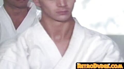 Karate stud screwed crude before his body is cumshowered