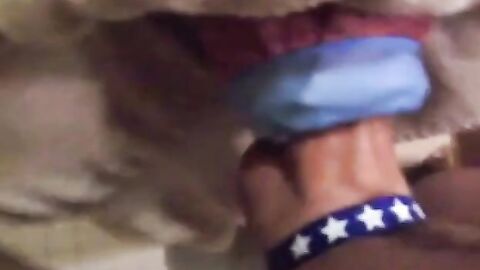 Homemade sex toy pillow humping cum