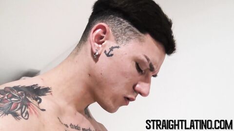 Kinky Latino teen deepthroats hard cocks in spitroast orgy