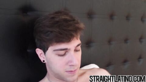 Cute Latino teen swallows cum after riding big cock for cash