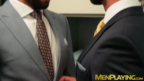 Suit sex with two executive branch directors in real office