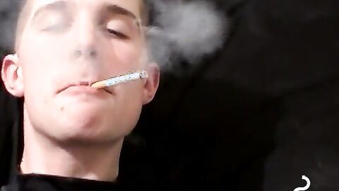 Chainsomker dude engages with intense solo cock stroking