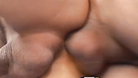 Cute Latino cums after bareback riding his lovers cock