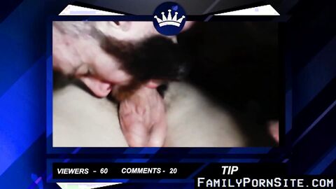 Bear daddy crude screws his twink stepson and creaming his butt