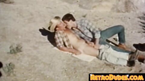 An outdoor bareback session with vintage cowboys is going wild