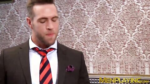 Hardcore anal drilling with two classy dudes in nice suits