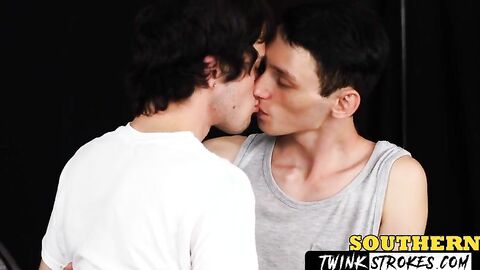 Thin man gets his companions dick somewhere within his throat